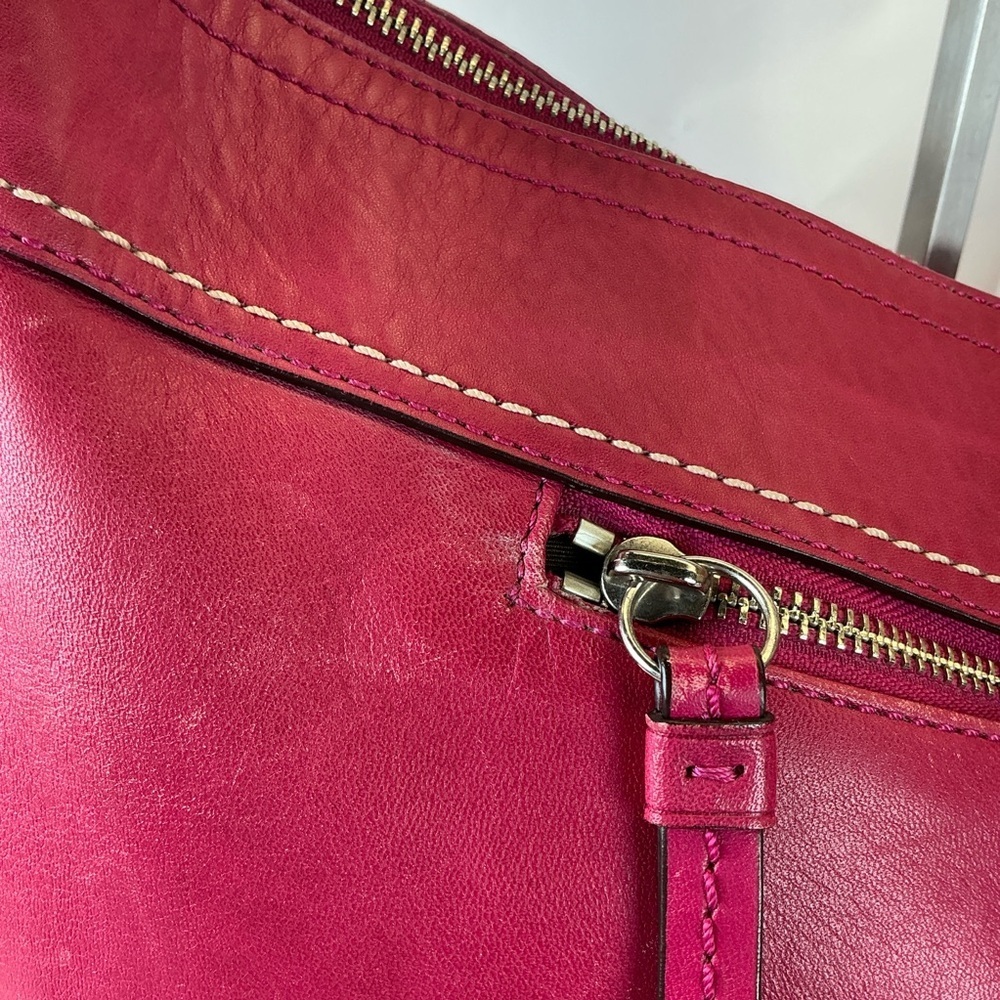 Coach Y2k Xl Soho Pleated Pink Fuchsia Leather Hobo H… - Gem